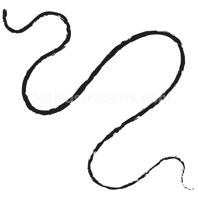 curve, curl, loop, handdrawn, doodle, brush